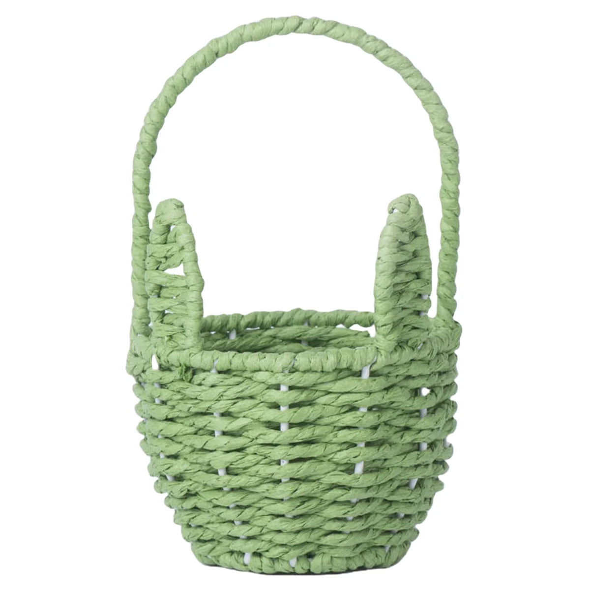 Easter Bunny Ear Basket with Handle, Reusable Woven Storage and Flower Basket, 8.27 x 4.92 x 4.92 in, Multiple Colors - product view 3