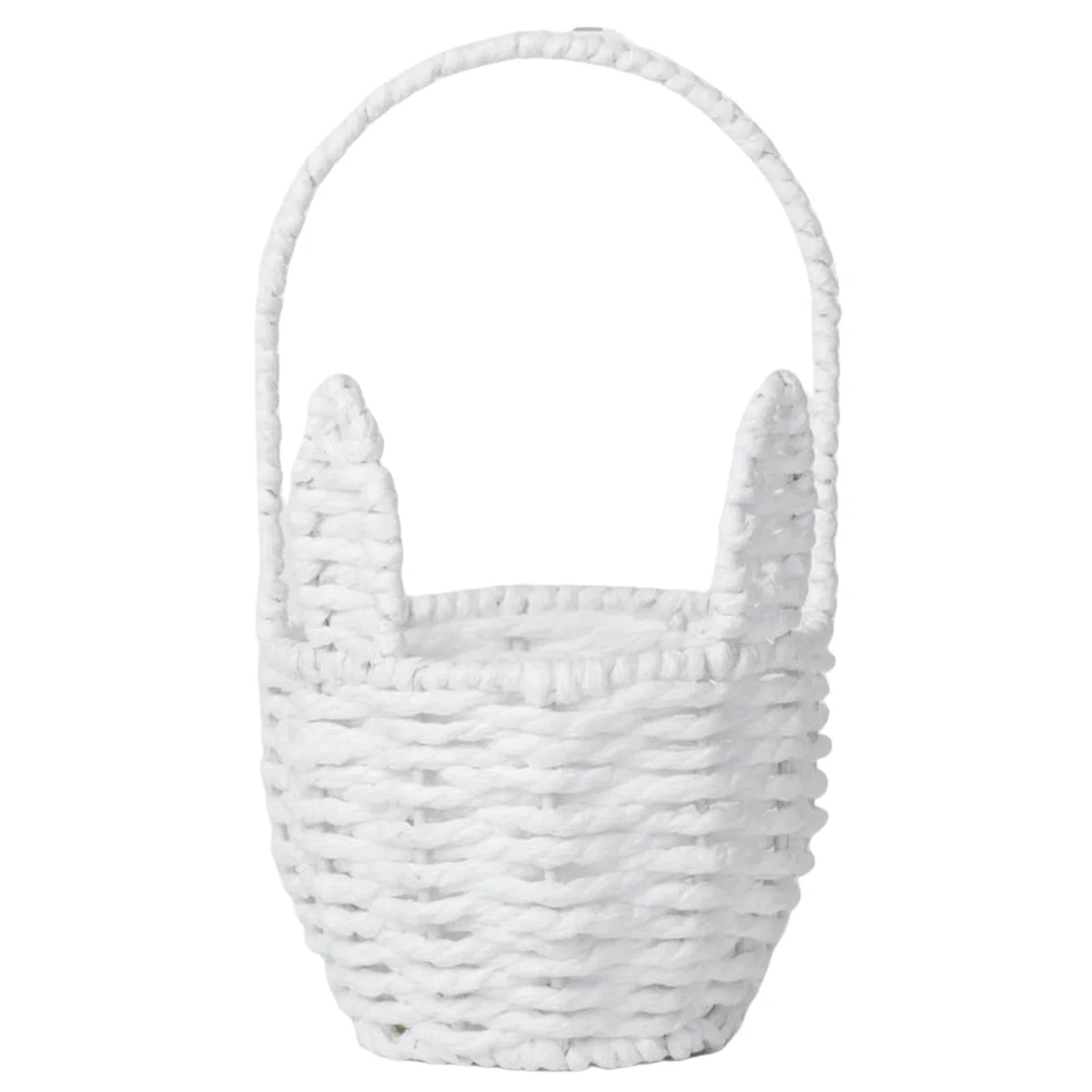 Easter Bunny Ear Basket with Handle, Reusable Woven Storage and Flower Basket, 8.27 x 4.92 x 4.92 in, Multiple Colors - product view 4