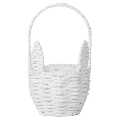 Easter Bunny Ear Basket with Handle, Reusable Woven Storage and Flower Basket, 8.27 x 4.92 x 4.92 in, Multiple Colors - product view 4