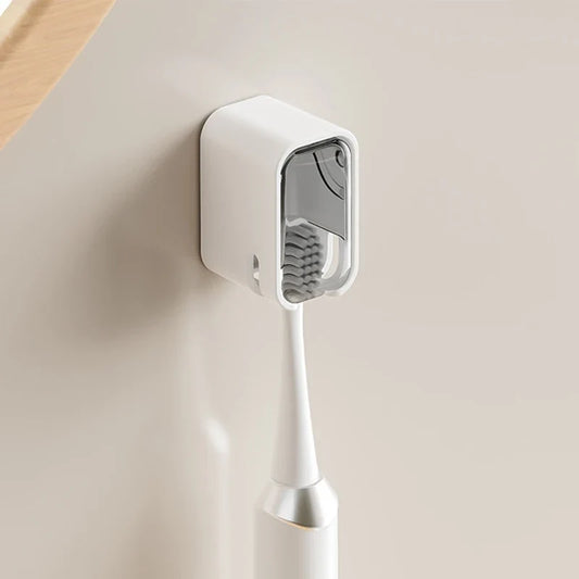 Toothbrush Wall Holder, Ceramic Wall-Mounted Punch-Free Dustproof Rack, A1–A4 Options for Bathroom Storage - product view 1