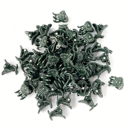Plant Support Clips, 100-Piece Spring Buckle Set, Weather-Resistant PP Vine Clips for Orchids, Roses and Climbing Plants - product view 1