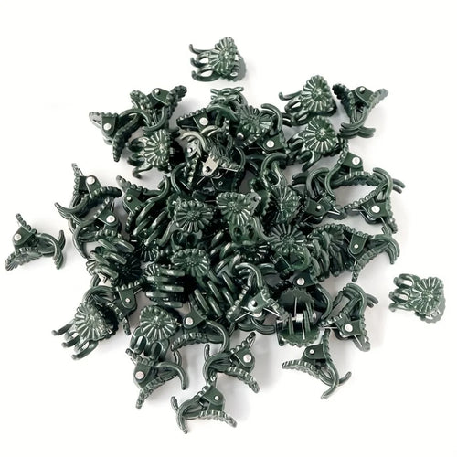 Plant Support Clips, 100-Piece Spring Buckle Set, Weather-Resistant PP Vine Clips for Orchids, Roses and Climbing Plants - product view 1