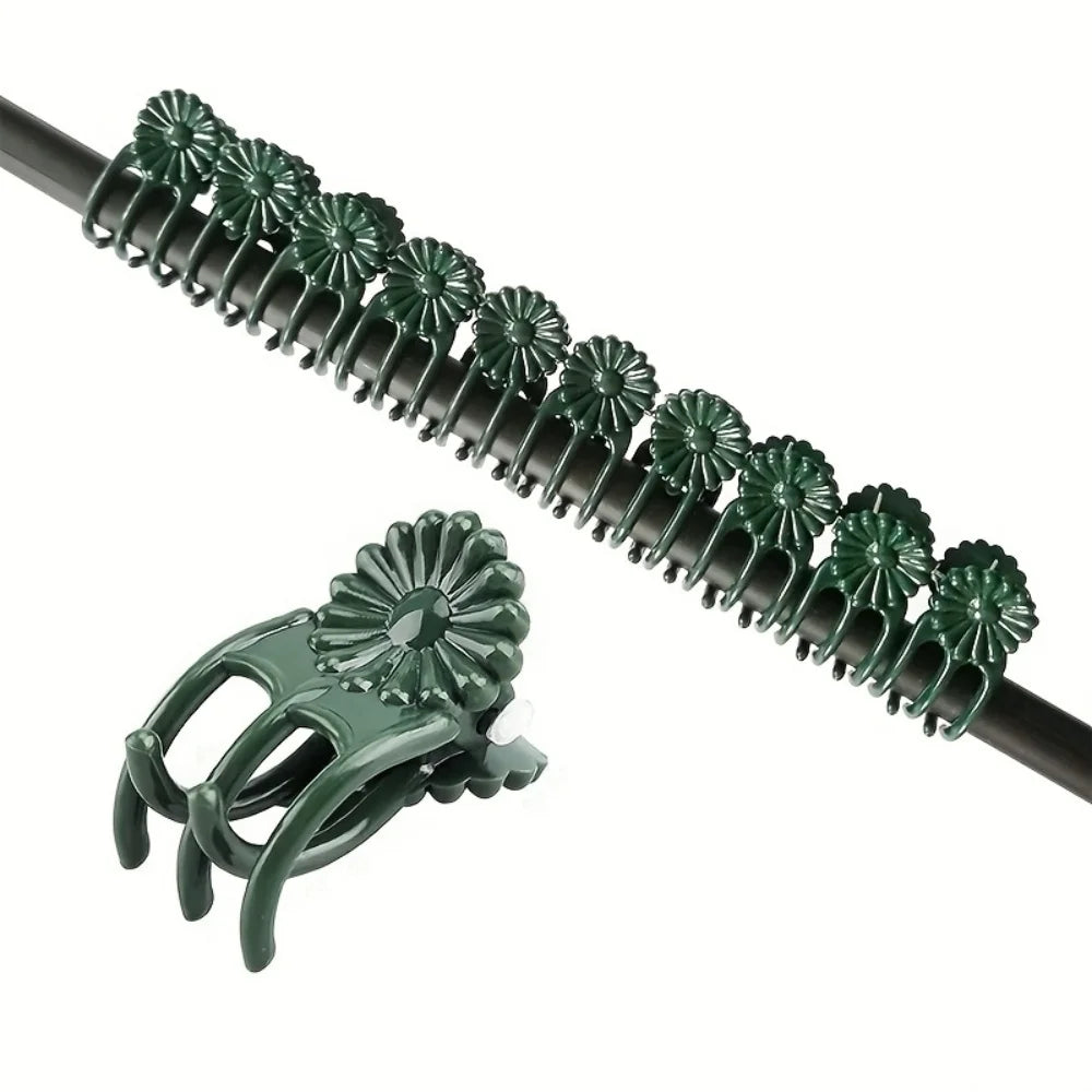 Plant Support Clips, 100-Piece Spring Buckle Set, Weather-Resistant PP Vine Clips for Orchids, Roses and Climbing Plants - product view 4