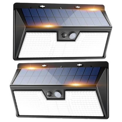 Solar Wall Lights, Motion Sensor, 3 Lighting Modes, 318 LEDs, 180° Coverage, ABS Outdoor Fence and Patio Lighting - product view 1