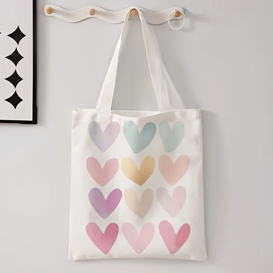 Cartoon Heart Travel Jewelry Organizer Bag, Reusable 100% Polyester Toiletry and Storage Bag, 35cm x 40cm - product view 1