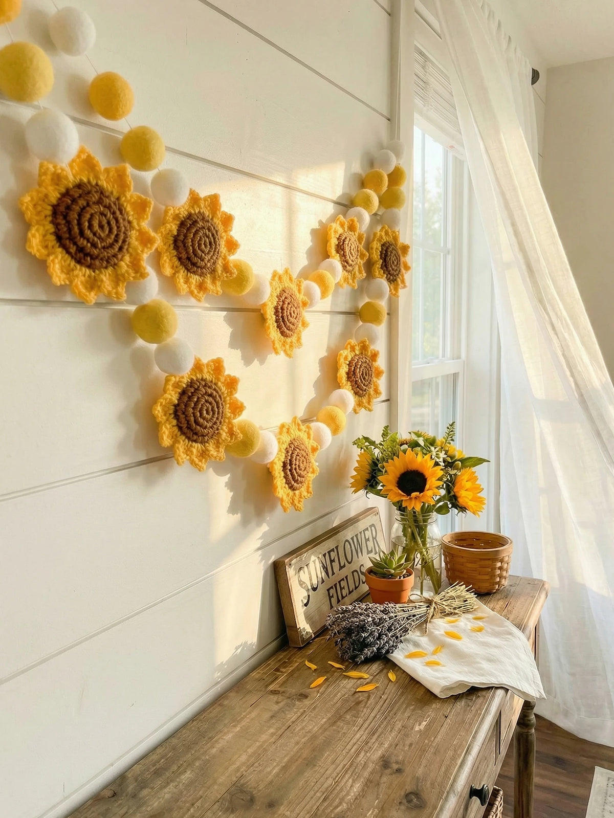 spring floral garland - product view 3