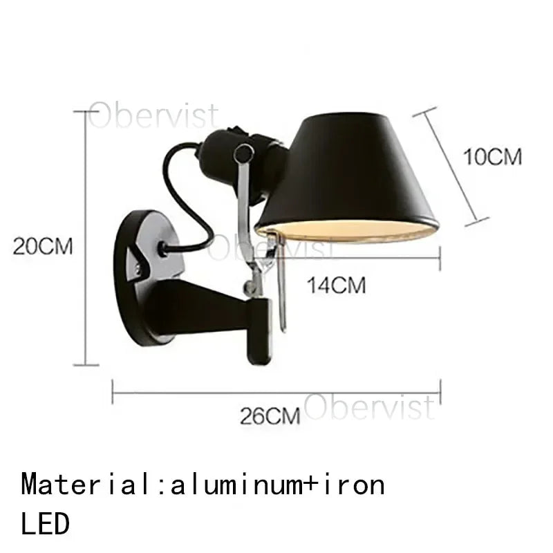 plug in swing arm sconce - product view 1