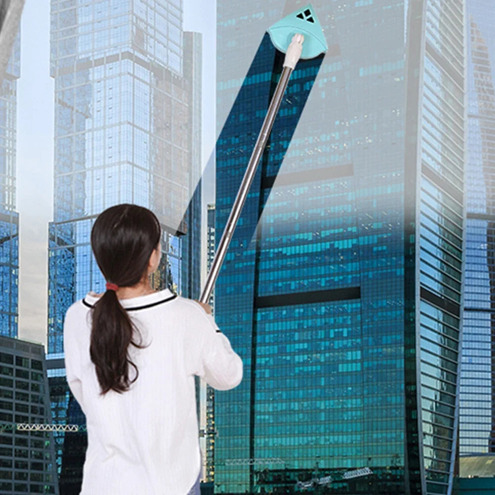 Magnetic Window Cleaner, Double-Sided Glass Cleaning Brush with Telescopic Rod for High-Rise Double-Glazed Windows - product view 4