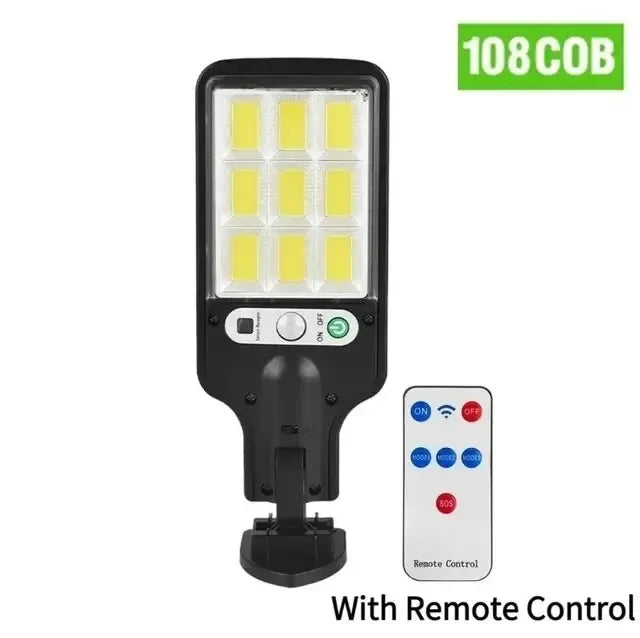 Solar Motion Sensor Wall Light, COB LED, 3 Modes, 270° Detection, 5 m Range, Remote Control for Patio Garden - product view 3