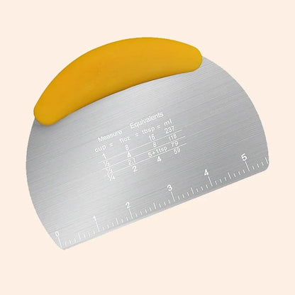 Stainless Steel Dough Scraper with Graduated Cutting Strip, Baking Blade and Pastry Portioning Tool for Home Baking - product view 5
