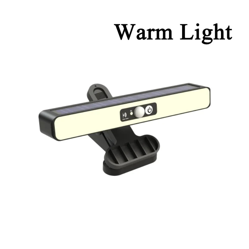 Clip-On Solar Motion Light, 36-LED Outdoor Fence Light, Touch Control, Dimmable, ABS, White or Warm Light - product view 1