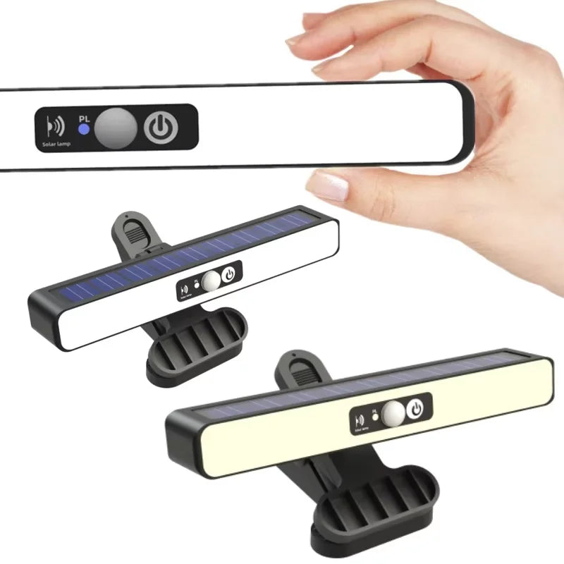 Clip-On Solar Motion Light, 36-LED Outdoor Fence Light, Touch Control, Dimmable, ABS, White or Warm Light - product view 3