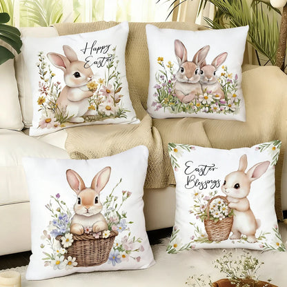 Printed Polyester Cushion Cover Set, Jacquard Style, Breathable Removable Covers in 5 Sizes for Sofa, Patio and Home Decor - product view 2