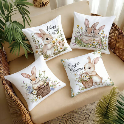 Printed Polyester Cushion Cover Set, Jacquard Style, Breathable Removable Covers in 5 Sizes for Sofa, Patio and Home Decor - product view 5