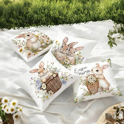 Printed Polyester Cushion Cover Set, Jacquard Style, Breathable Removable Covers in 5 Sizes for Sofa, Patio and Home Decor - product view 6