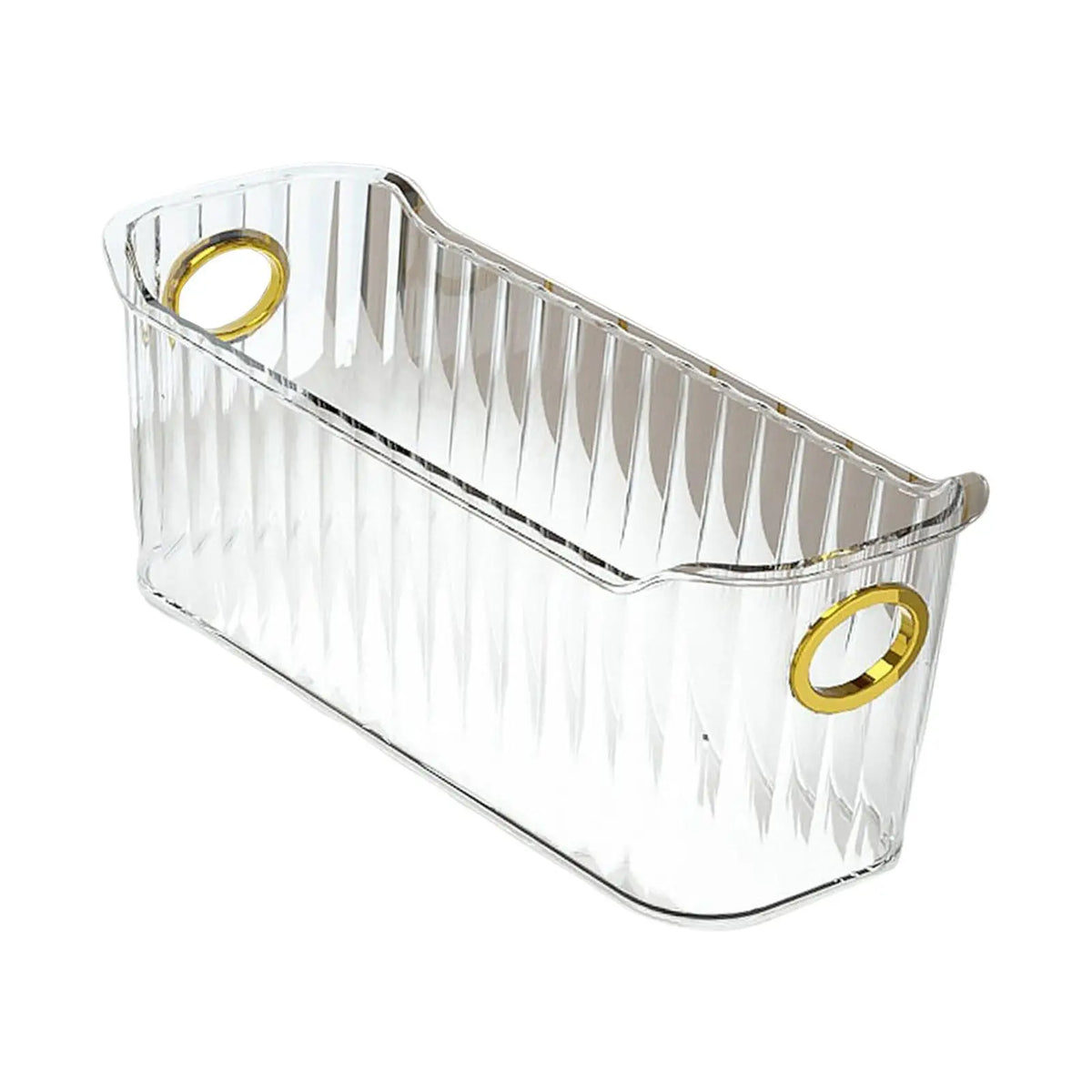 Refrigerator Can Organizer, Waterproof Rectangular Plastic Storage Bin with Handle for Pantry, Fridge and Bathroom - product view 1
