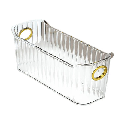 Refrigerator Can Organizer, Waterproof Rectangular Plastic Storage Bin with Handle for Pantry, Fridge and Bathroom - product view 3