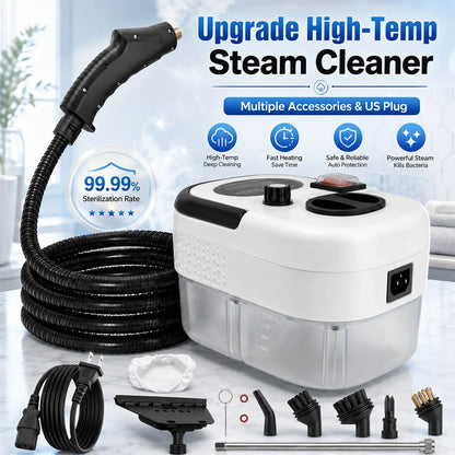 Handheld Steam Cleaner, 2500W High-Temperature 105°C, 3 Bar Pressure, 1200 ml Tank, 6-Level Control, US Plug - product view 6