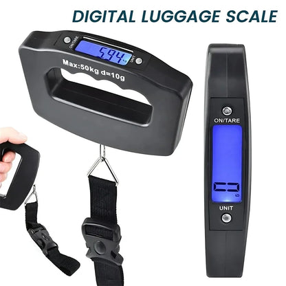Digital Luggage Scale, 50 kg Capacity, 10 g Precision, Backlit LCD, Tare Function and Two Hook Styles for Travel - product view 5