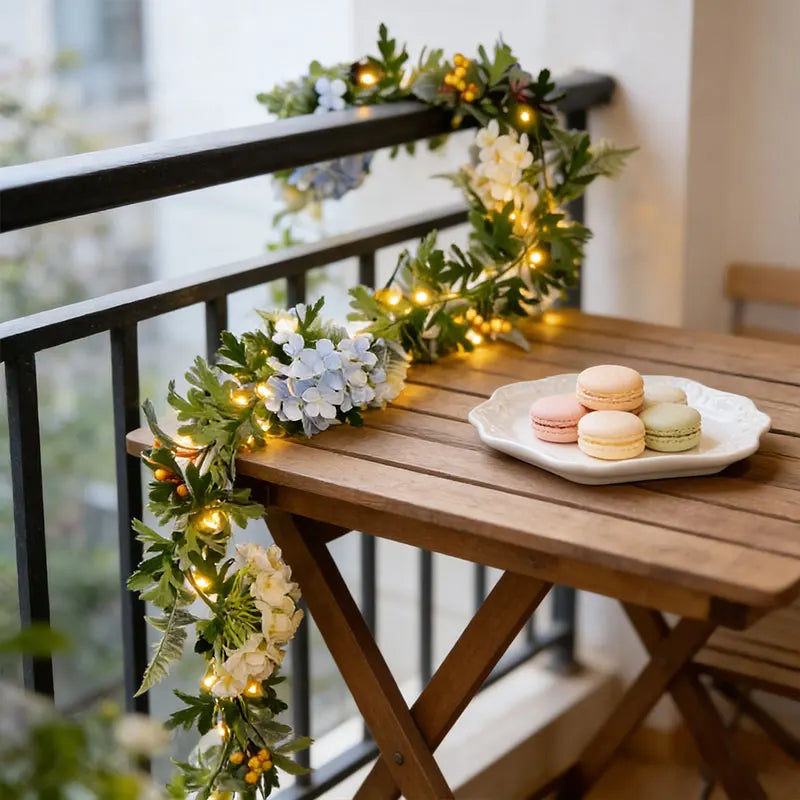 spring floral garland - product view 1
