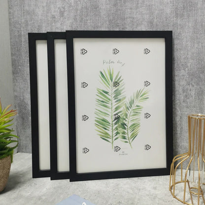 3-Piece Wooden Photo Frame Set, Rectangle Modern Frames for Wall or Table Display, Six Sizes from 9 x 13 cm to A4 - product view 2