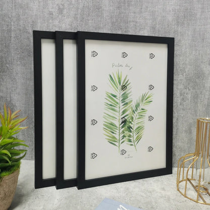 3-Piece Wooden Photo Frame Set, Rectangle Modern Frames for Wall or Table Display, Six Sizes from 9 x 13 cm to A4 - product view 6