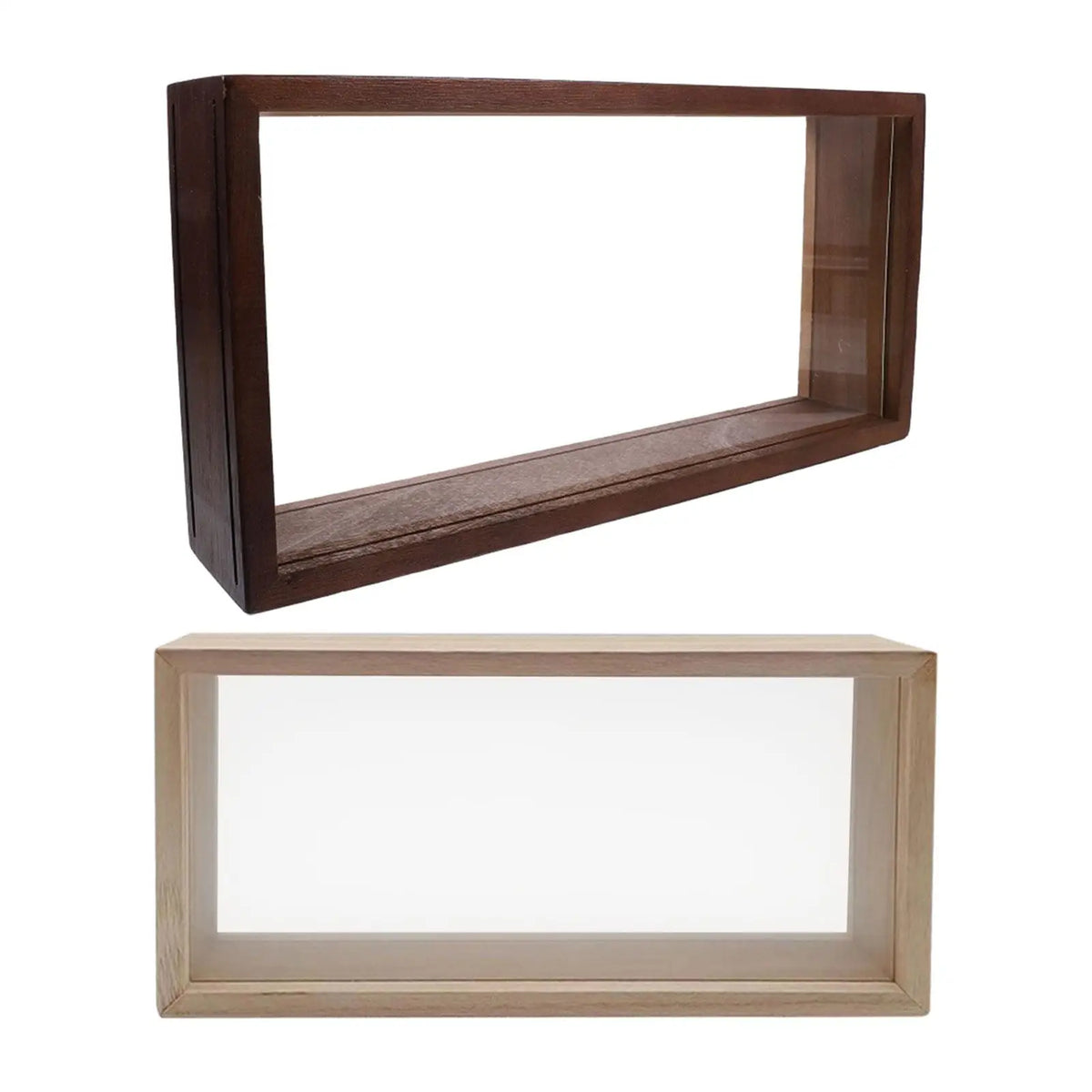Wooden Shadow Box Frame, Rectangle Acrylic Display Case for Dried Flowers, Photos, Awards and DIY Wall Décor, 26 x 13 x 5.5 cm - product view 5