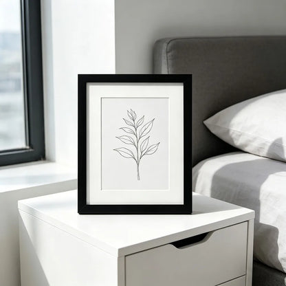 Matte Black Gallery Picture Frame Set, White Mat and Shatter-Resistant Acrylic, Multiple Sizes for Photos, Art and Certificates - product view 5
