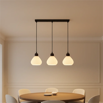 Glass Stone Pendant Light, E27 Base, AC Powered, 90–260 V, 1-Light, Round or Long Designs for Kitchen and Dining Areas - product view 6