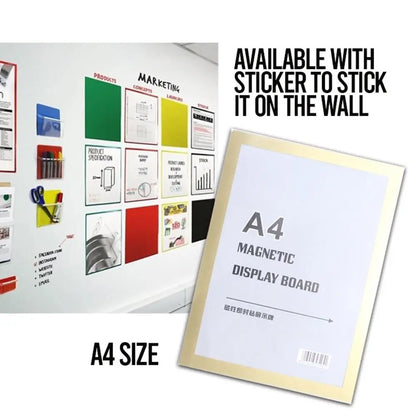 Magnetic Poster Frame, Self-Adhesive Plastic Photo Display for Artwork, Certificates and Posters, A3, A4 or 8.5 x 11 Inch - product view 4