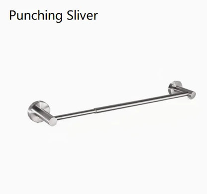 Retractable Stainless Steel Towel Bar, Adjustable 50–60 cm Wall-Mounted Drying Rack with Hook, Drill or Adhesive Options - product view 4