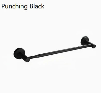 Retractable Stainless Steel Towel Bar, Adjustable 50–60 cm Wall-Mounted Drying Rack with Hook, Drill or Adhesive Options - product view 5