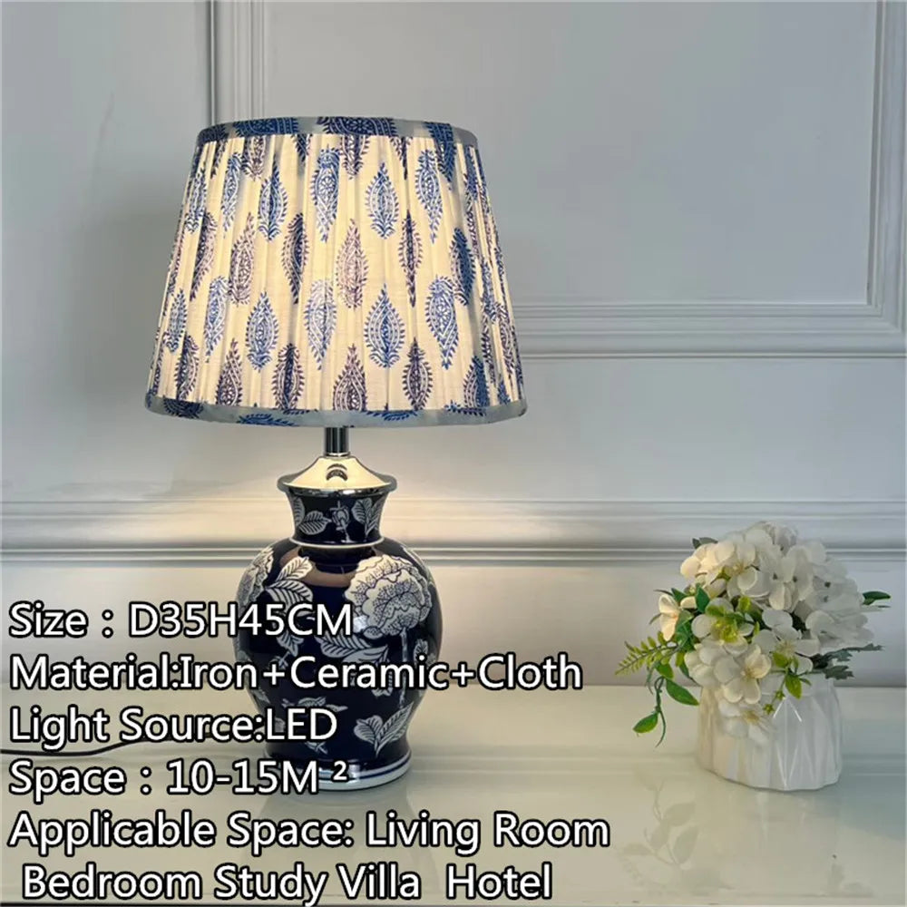 ceramic bedside lamp - product view 2
