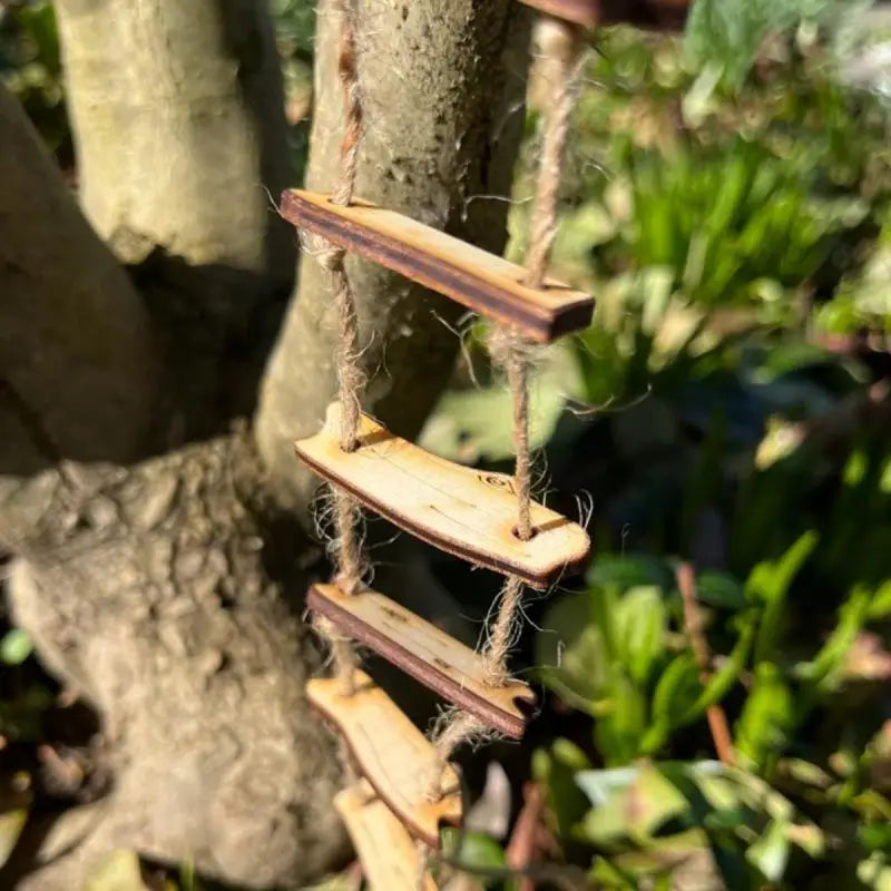Decorative Fairy Garden Ladder, Resin Miniature Bridge Accent for Courtyard, Indoor Displays and Landscape Scenes - product view 4