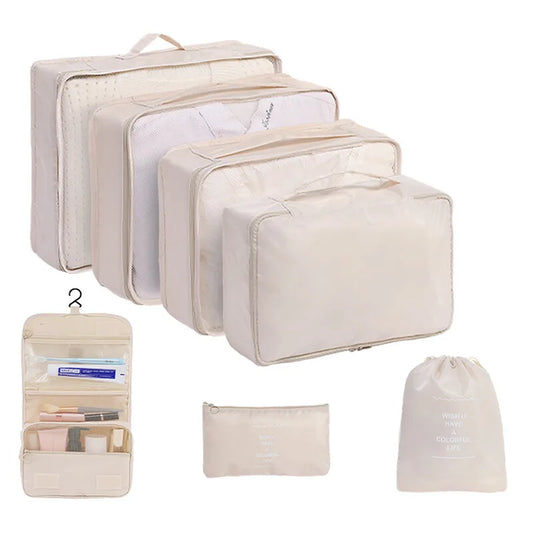 Packing Cubes Set, Reusable Polyester Travel Organizer Bags, 7, 8 or 9 Pieces for Suitcases and Wardrobe Storage - product view 1