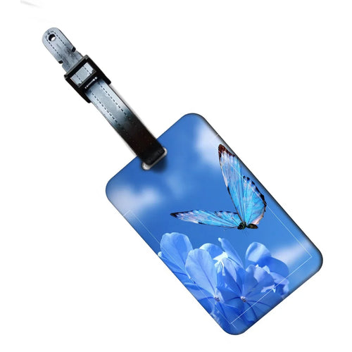 Butterfly Luggage Tag, Medium Travel ID Label with Adjustable Strap, Animal Print Designs for Suitcases, Backpacks and Travel Bags - product view 1