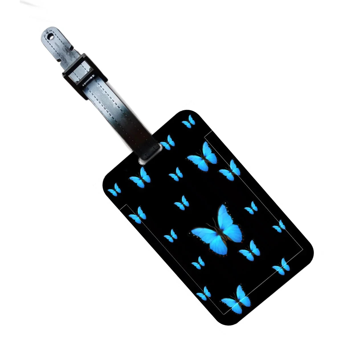 Butterfly Luggage Tag, Medium Travel ID Label with Adjustable Strap, Animal Print Designs for Suitcases, Backpacks and Travel Bags - product view 5