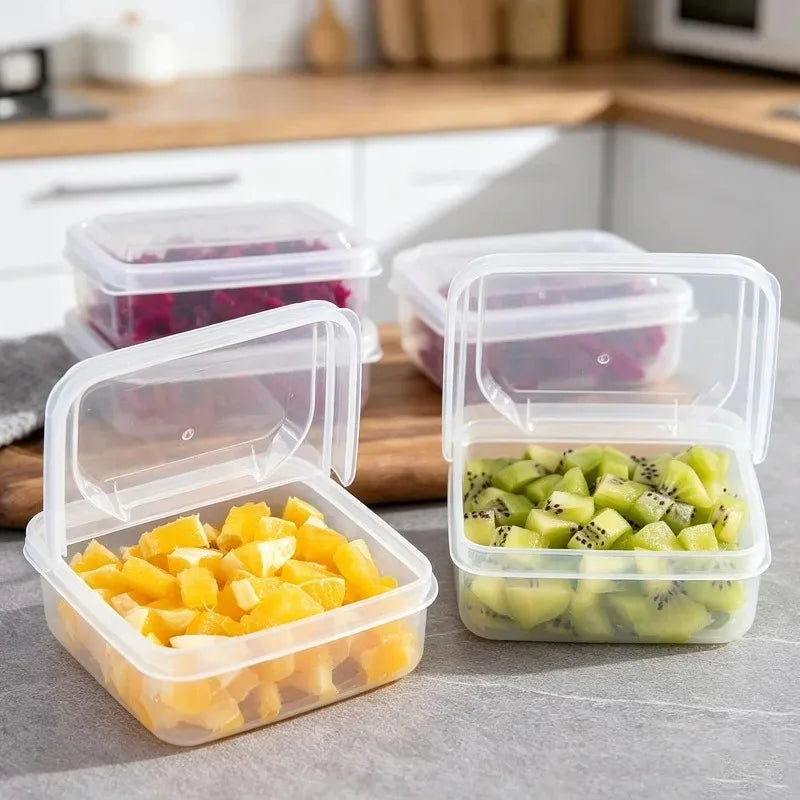 Refrigerator Food Storage Container, Transparent 10 × 10 × 4 cm Box with Lid for Butter, Cheese, Fruit, Vegetables and Condiments - product view 5