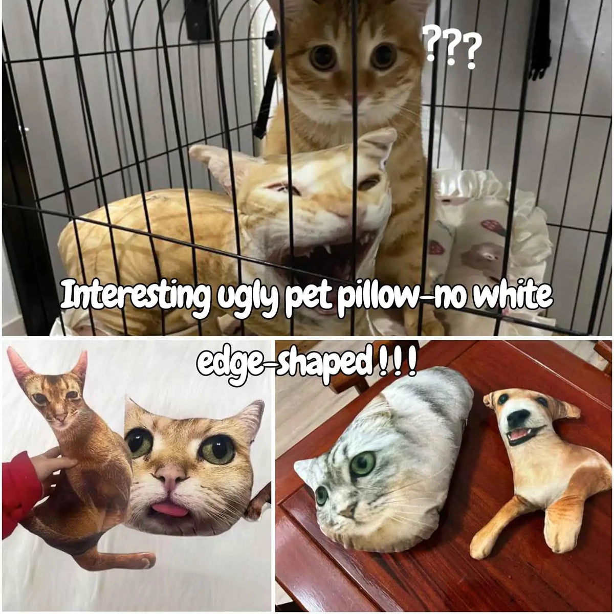 Personalized Pet Pillow, Soft Fiber-Filled Polyester Decorative Cushion in Multiple Sizes for Cat and Dog Lovers - product view 4