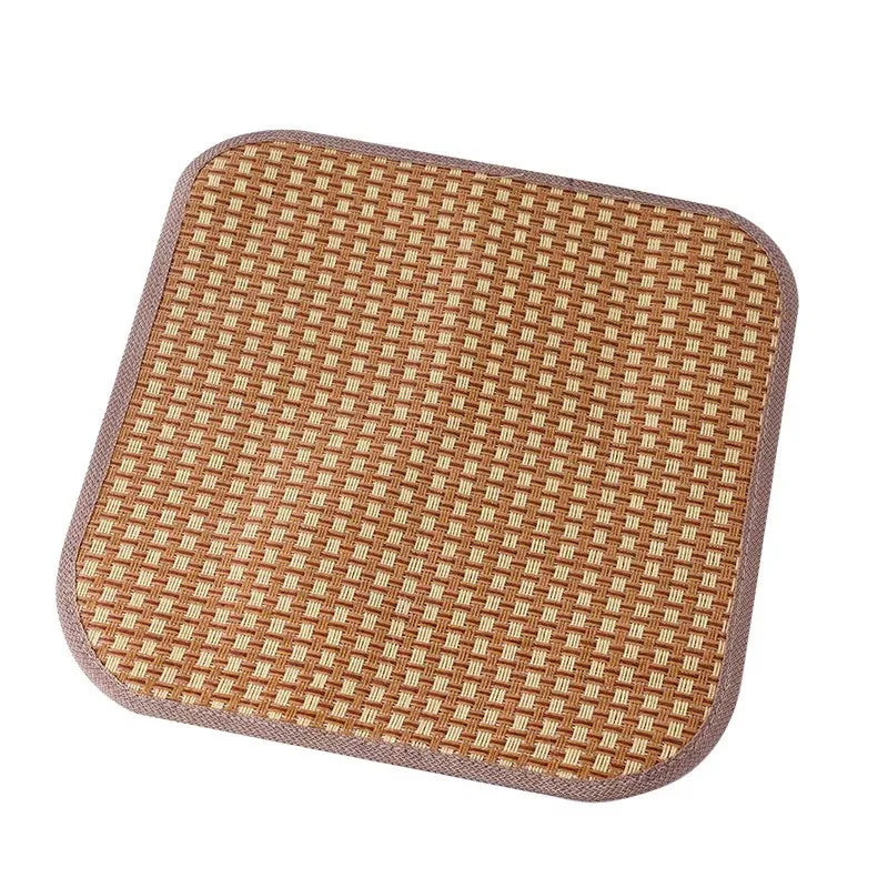 Bamboo Seat Cushion, Breathable Summer Cooling Mat for Office Chairs and Car Seats, Yellow Cushion for Spring and Summer - product view 1