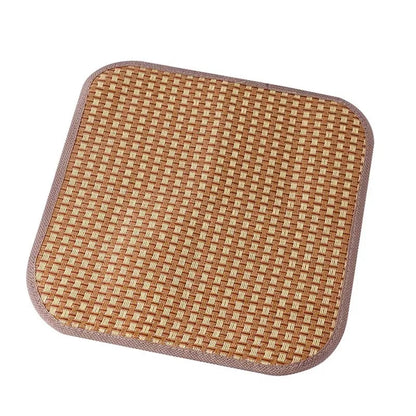 Bamboo Seat Cushion, Breathable Summer Cooling Mat for Office Chairs and Car Seats, Yellow Cushion for Spring and Summer - product view 1