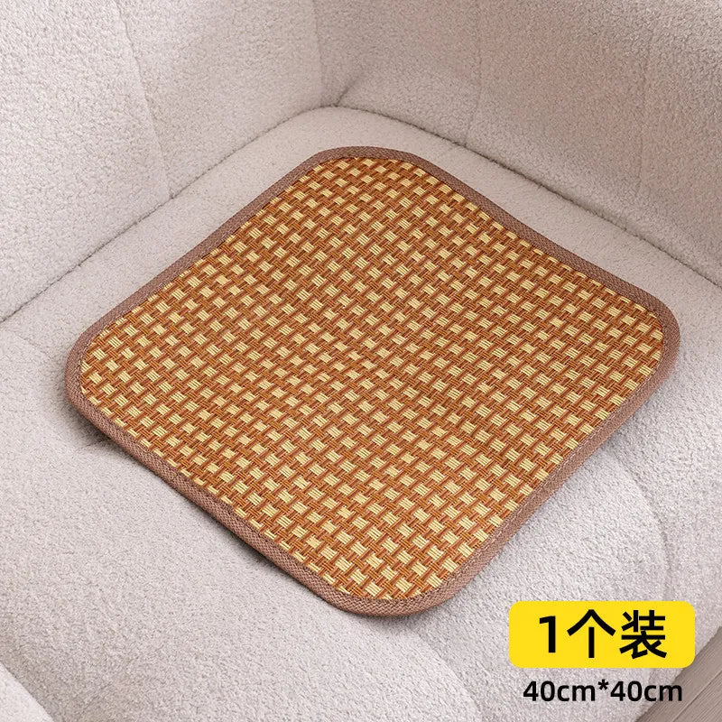 Bamboo Seat Cushion, Breathable Summer Cooling Mat for Office Chairs and Car Seats, Yellow Cushion for Spring and Summer - product view 4