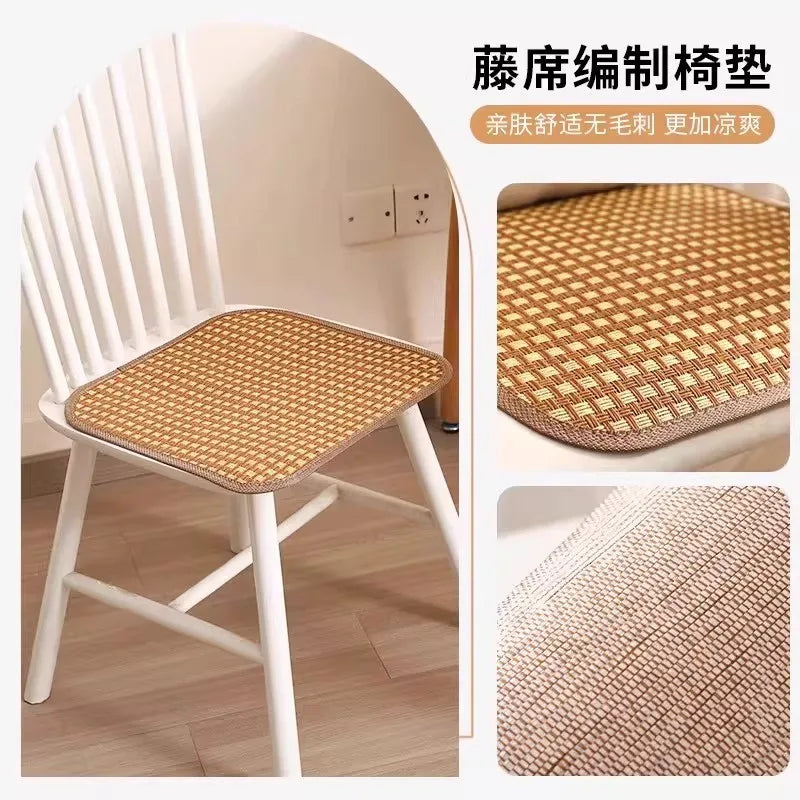 Bamboo Seat Cushion, Breathable Summer Cooling Mat for Office Chairs and Car Seats, Yellow Cushion for Spring and Summer - product view 6