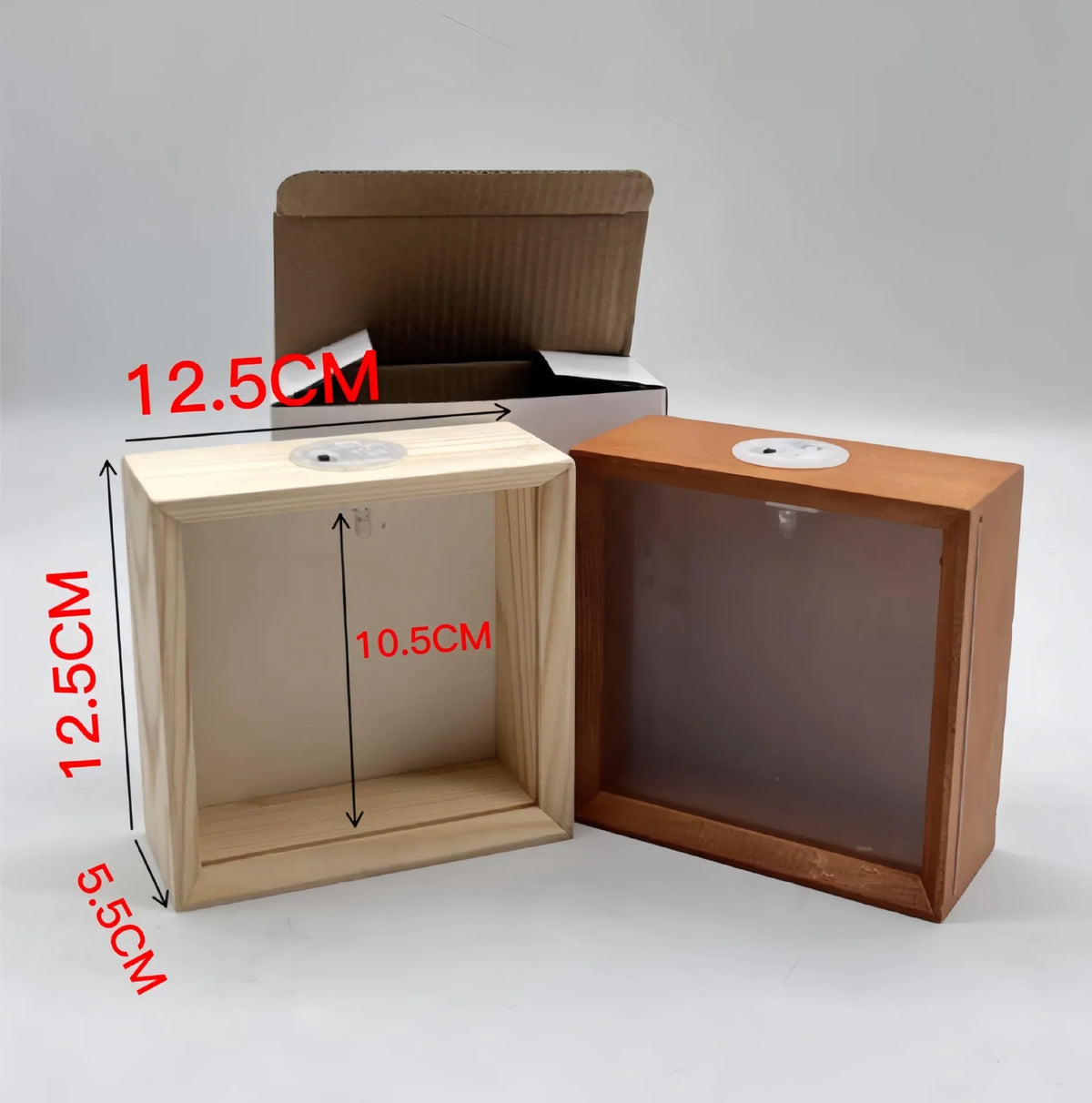 LED Shadow Box Frame, 3D Display Case, Warm Ambient Light, Top Switch, 12.5 cm Decorative Photo Frame - product view 5