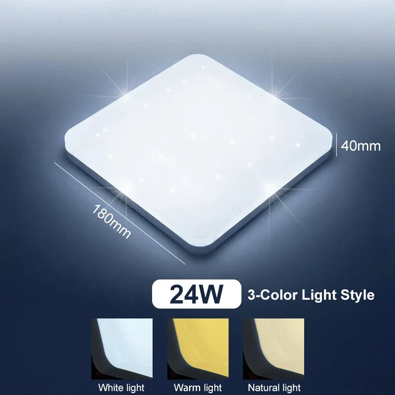 Dimmable LED Ceiling Light, Ultra-Thin Flush Mount, 3-Color Light, 24W/36W/48W for Bedroom, Kitchen and Hallway - product view 1