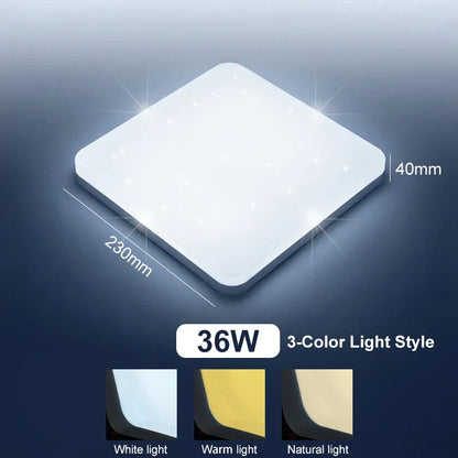 Dimmable LED Ceiling Light, Ultra-Thin Flush Mount, 3-Color Light, 24W/36W/48W for Bedroom, Kitchen and Hallway - product view 2