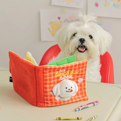 Snuffle Book Dog Toy, Fleece Interactive Hide-and-Seek Feeding Mat, Nosework Puzzle for Small and Medium Dogs - product view 1