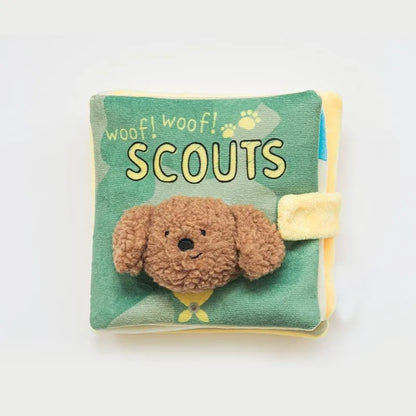 Snuffle Book Dog Toy, Fleece Interactive Hide-and-Seek Feeding Mat, Nosework Puzzle for Small and Medium Dogs - product view 2