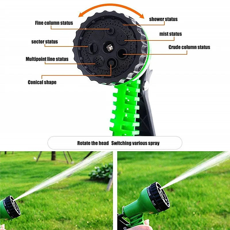 Multi-Functional Plastic Garden Spray Nozzle, Flower Watering and Car Washing Cleaning Tool in Blue or Army Green - product view 4