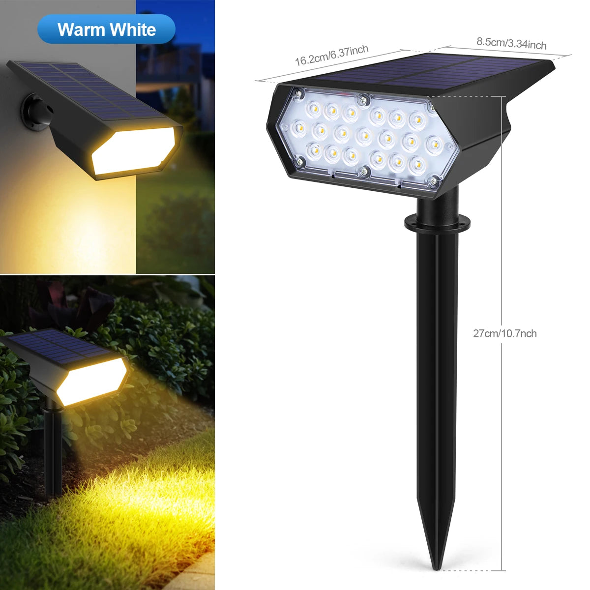 solar spotlights - product view 3